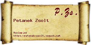 Petanek Zsolt névjegykártya